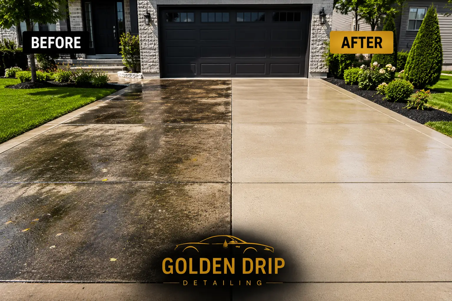 Residential Pressure Washing before