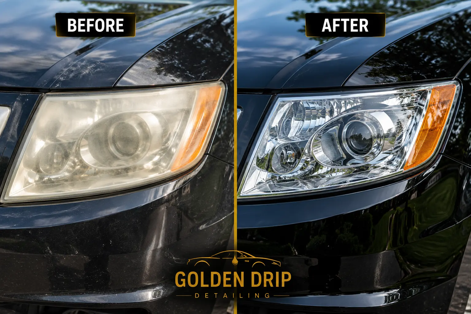 Golden Drip Headlight Restoration Ottawa